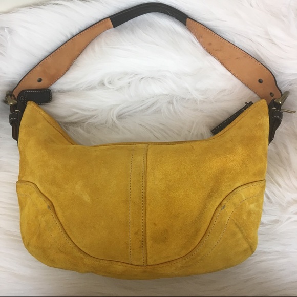 COPY - Coach Saffron Yellow Suede Hobo - 4286 - Picture 2 of 7